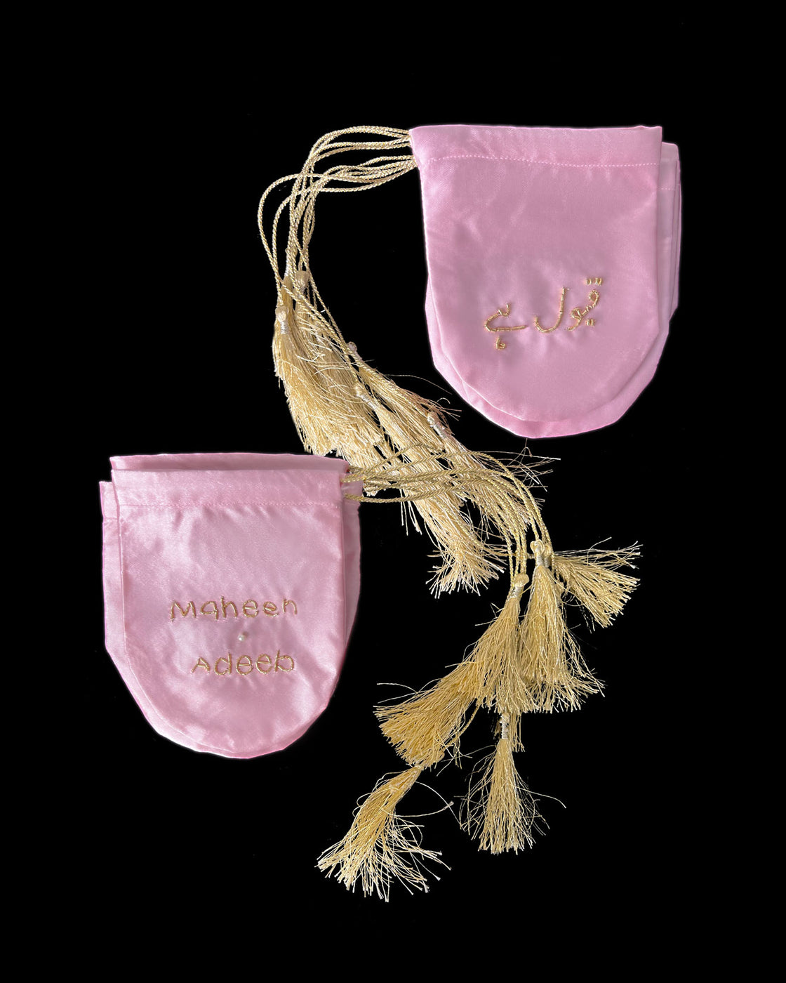 Personalized Silk Nikkah Bidh Bags