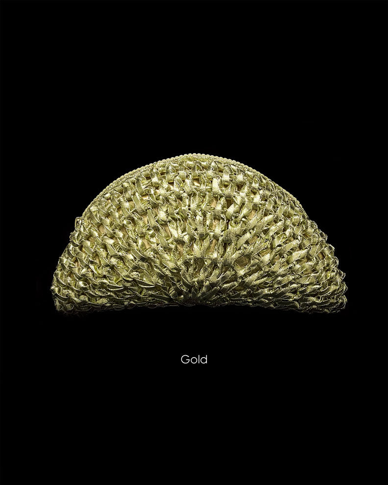 CROCHET CLUTCH - Yellow Gold