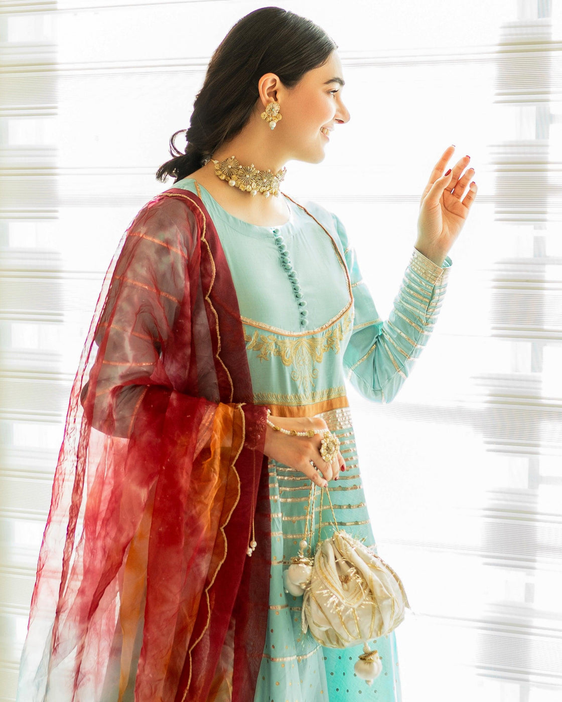 EMBELLISHED POTLI BAG - Multi