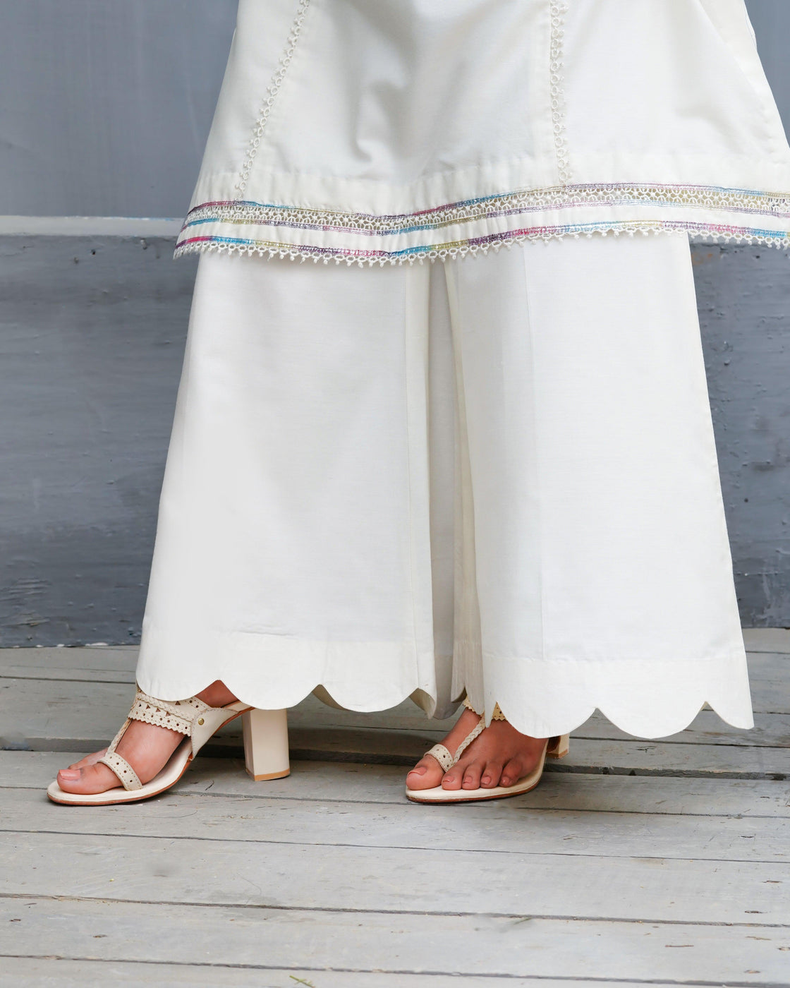 COTTON CULOTTES PANT - Off White