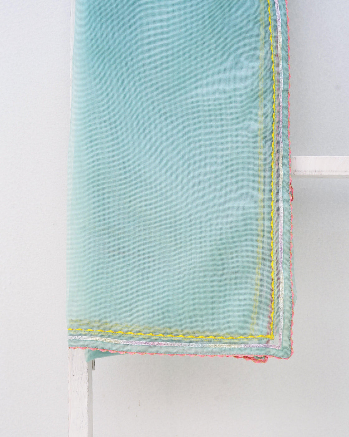 EMEBLLISHED DUPATTA - Turquoise