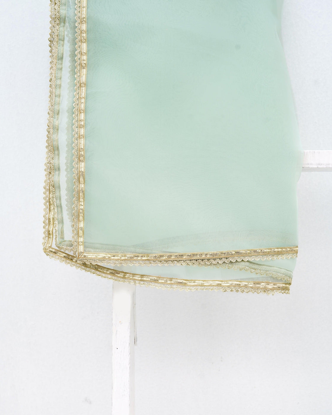 EMEBLLISHED DUPATTA - Mint
