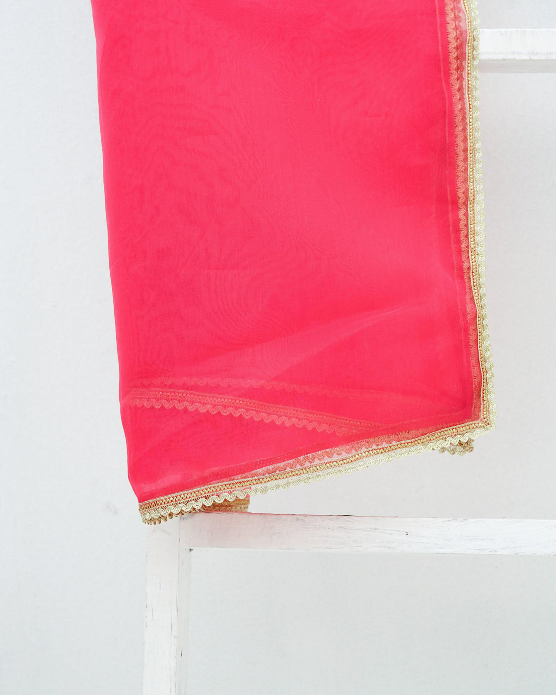 EMEBLLISHED DUPATTA - Fuchsia